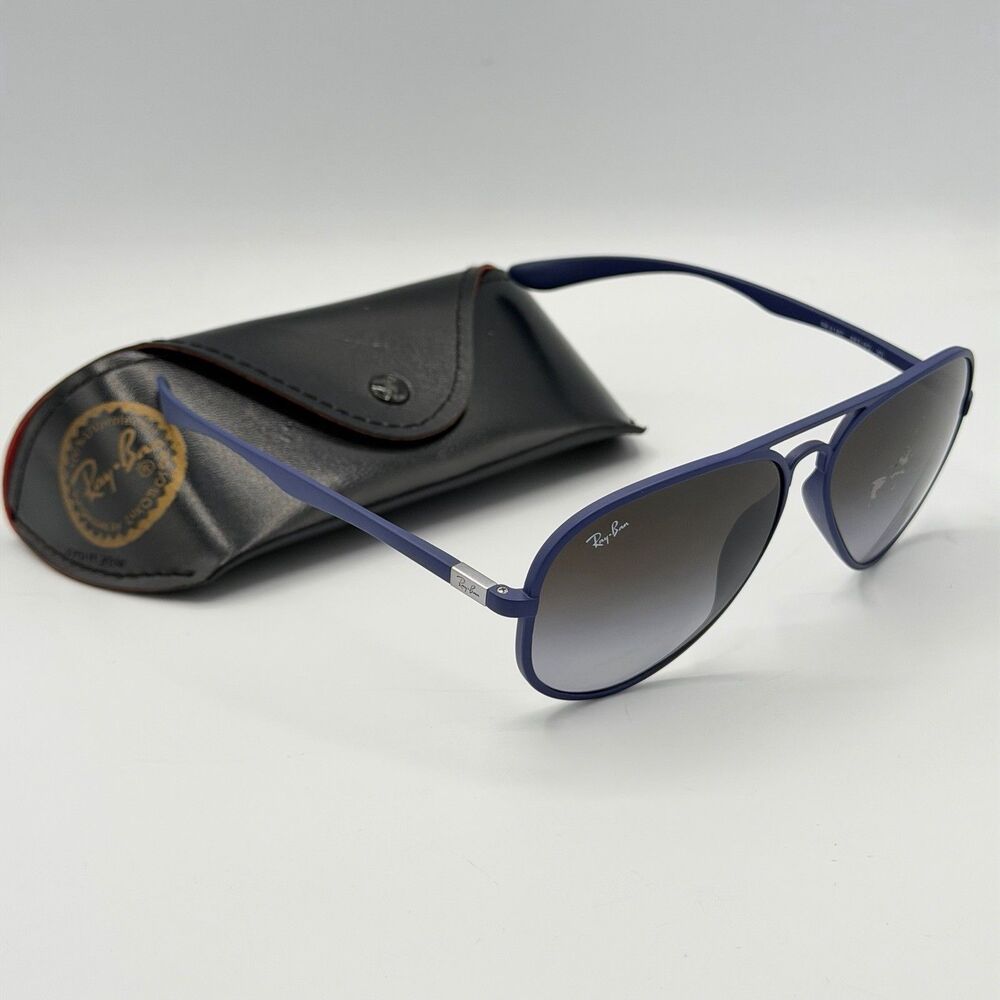 Ray-Ban RB4180 Matte Navy Blue Gradient Brown Lens Sunglasses 883/8G 3N Rare